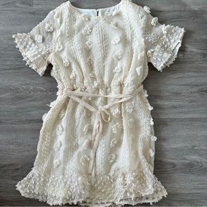 🎉 HP 🎉 PinkBlush Polka Dot Textured Dress